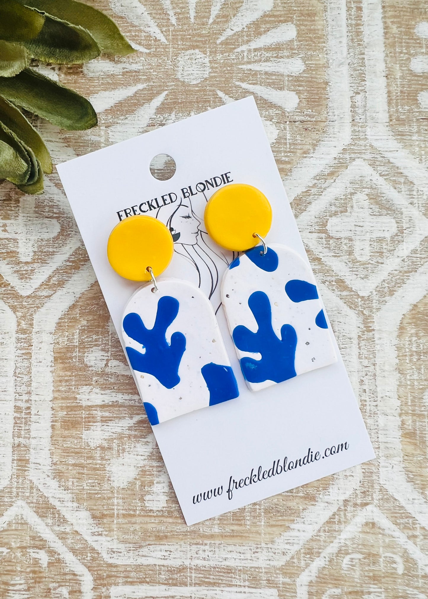 Cobalt Coral Dangles