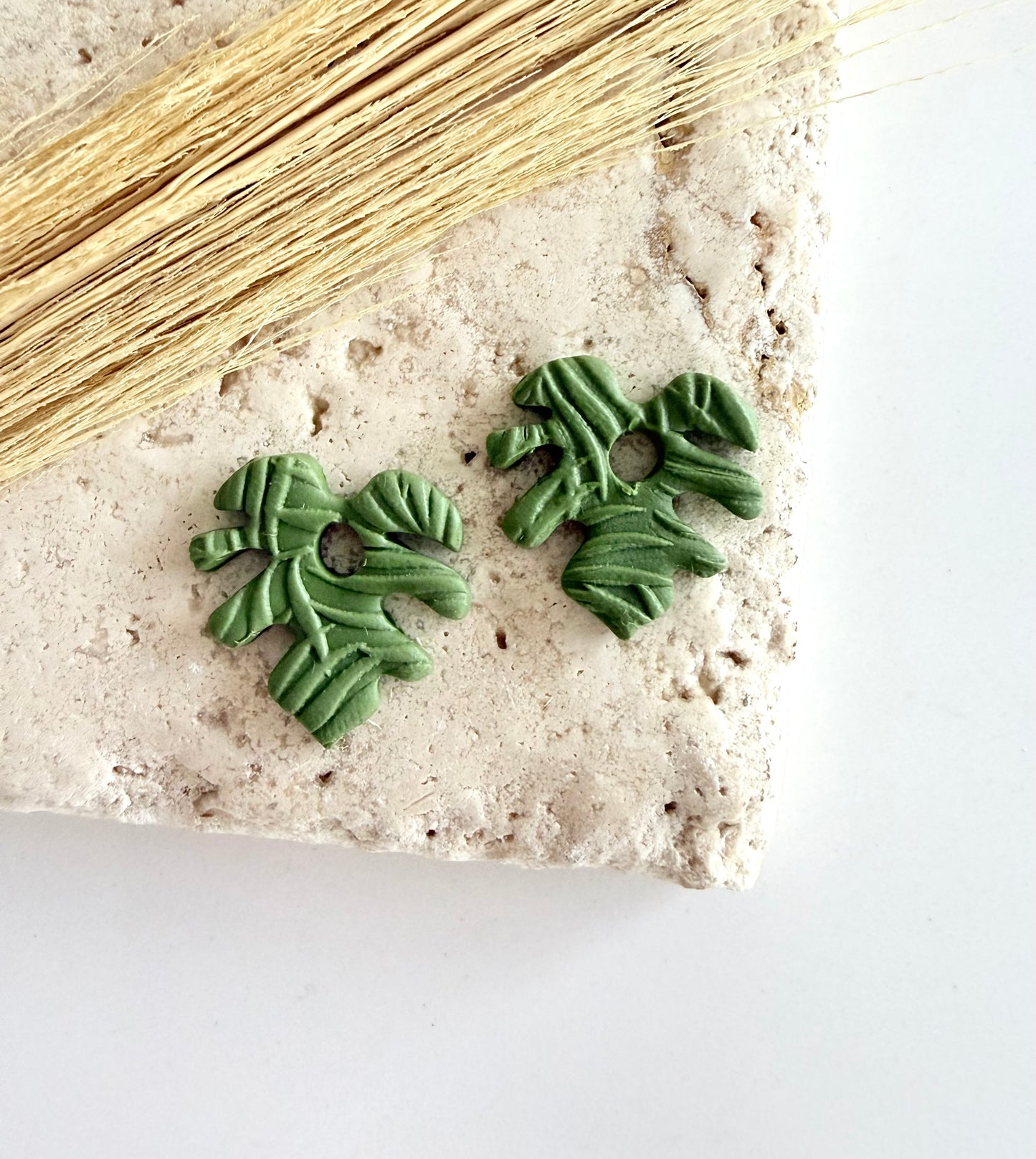 Monstera Clay Charms