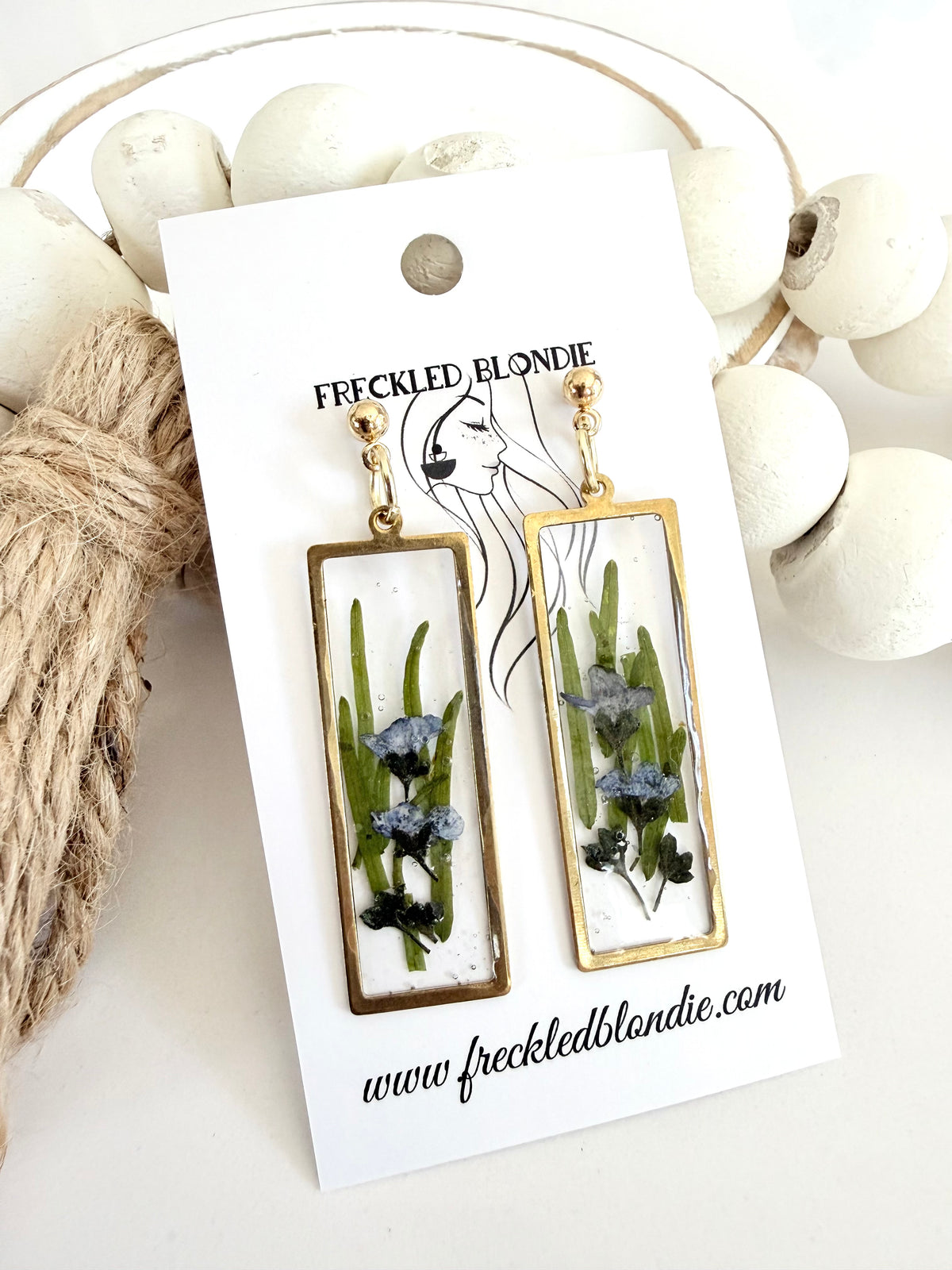 Rectangle Flower Dangles