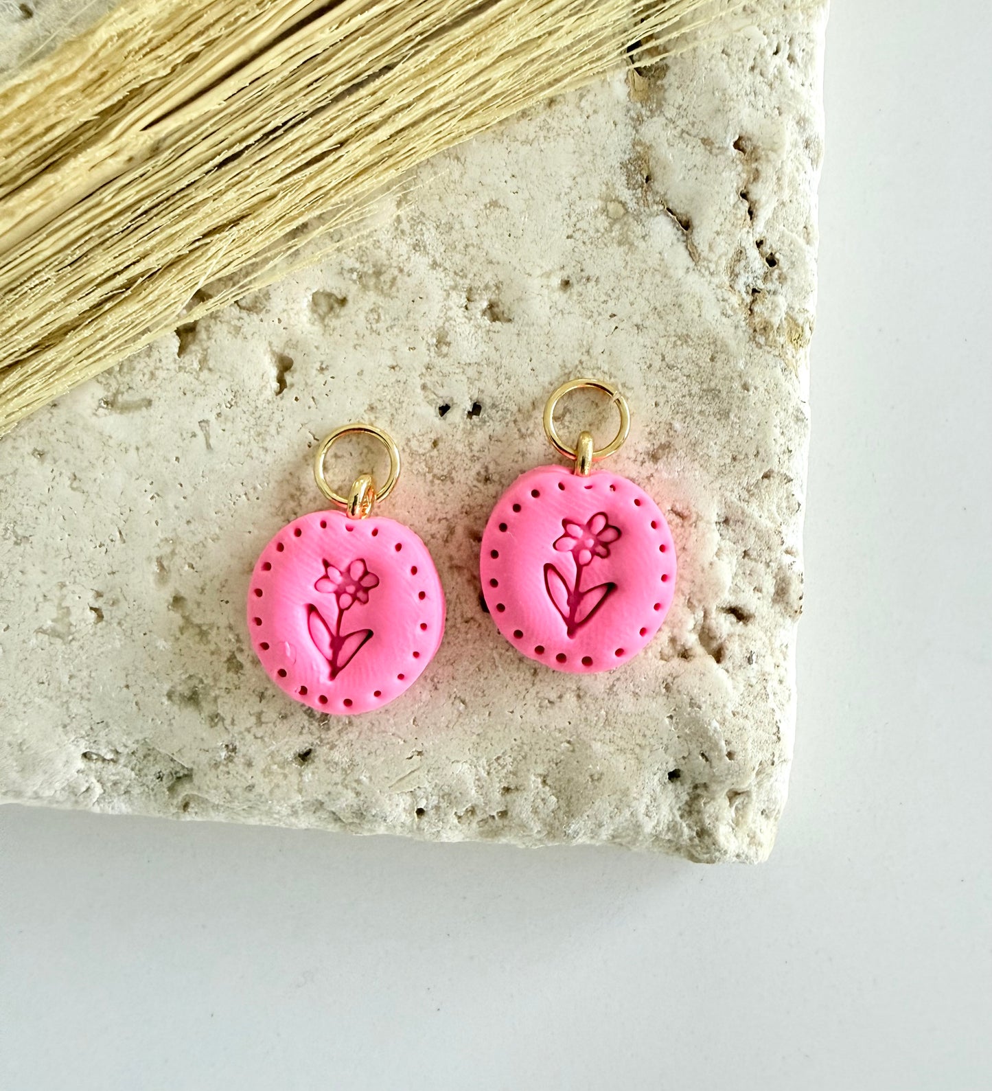 Seaside Flower Clay Charms