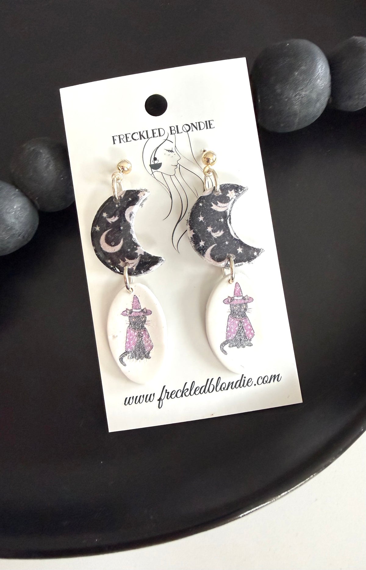 Witchy Cat Dangles