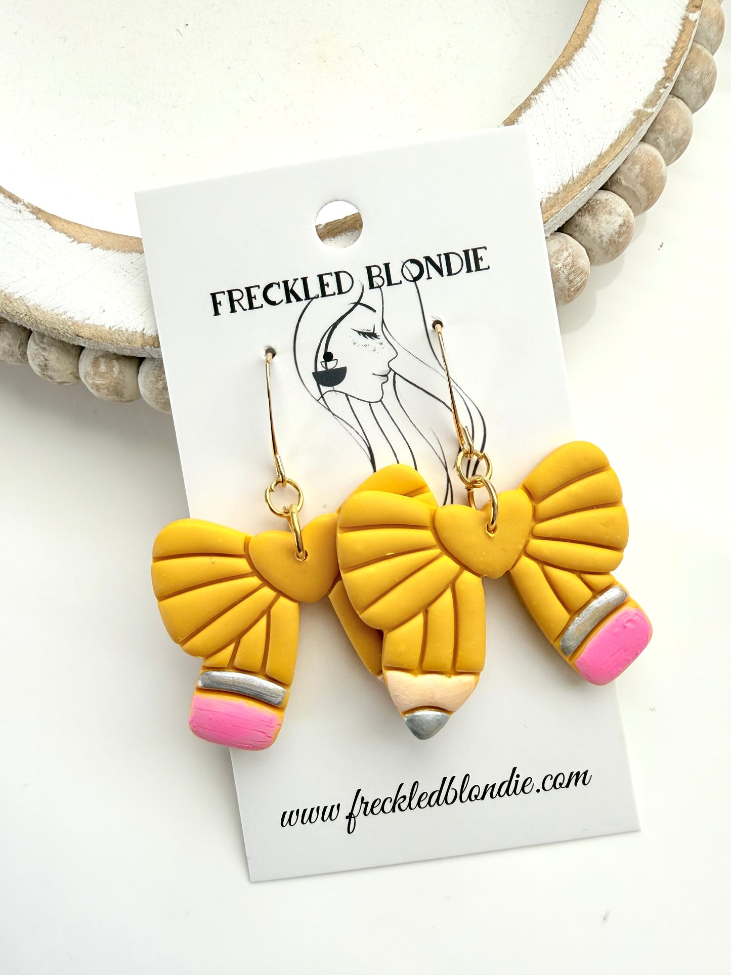Pencil Bow Earrings