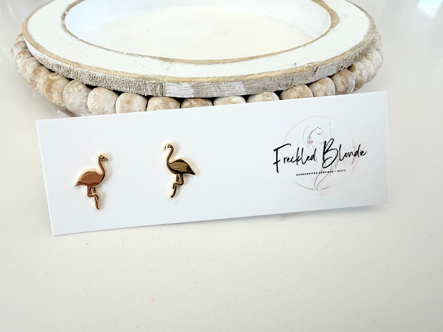 Coastal Flamingo Studs