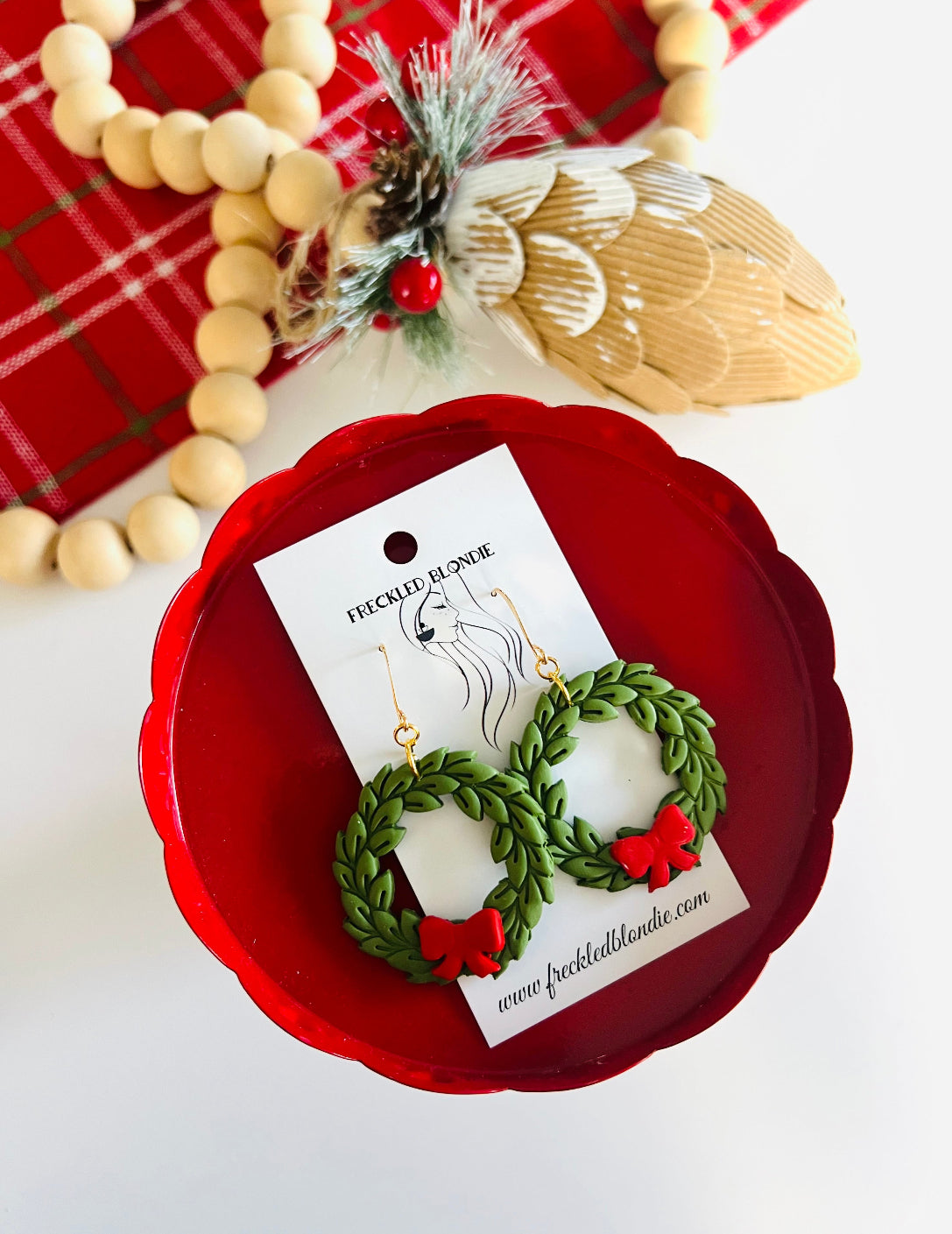 Christmas Wreath Dangles