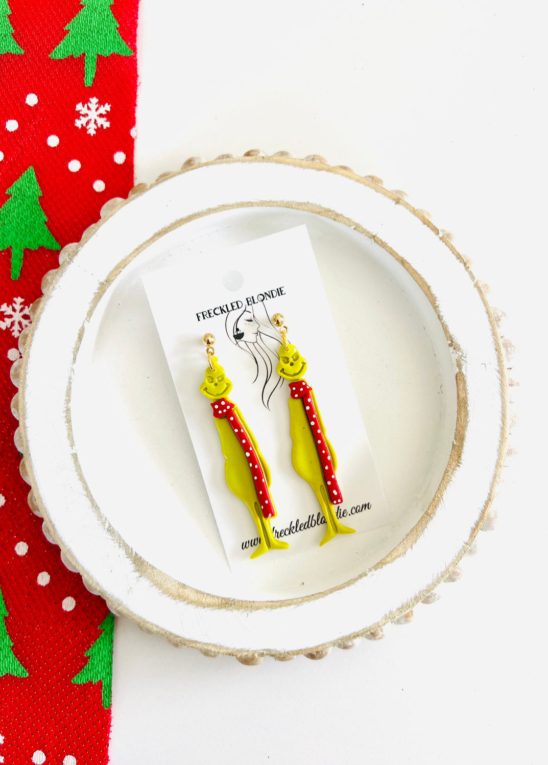 Skinny Tall Grinch Dangles