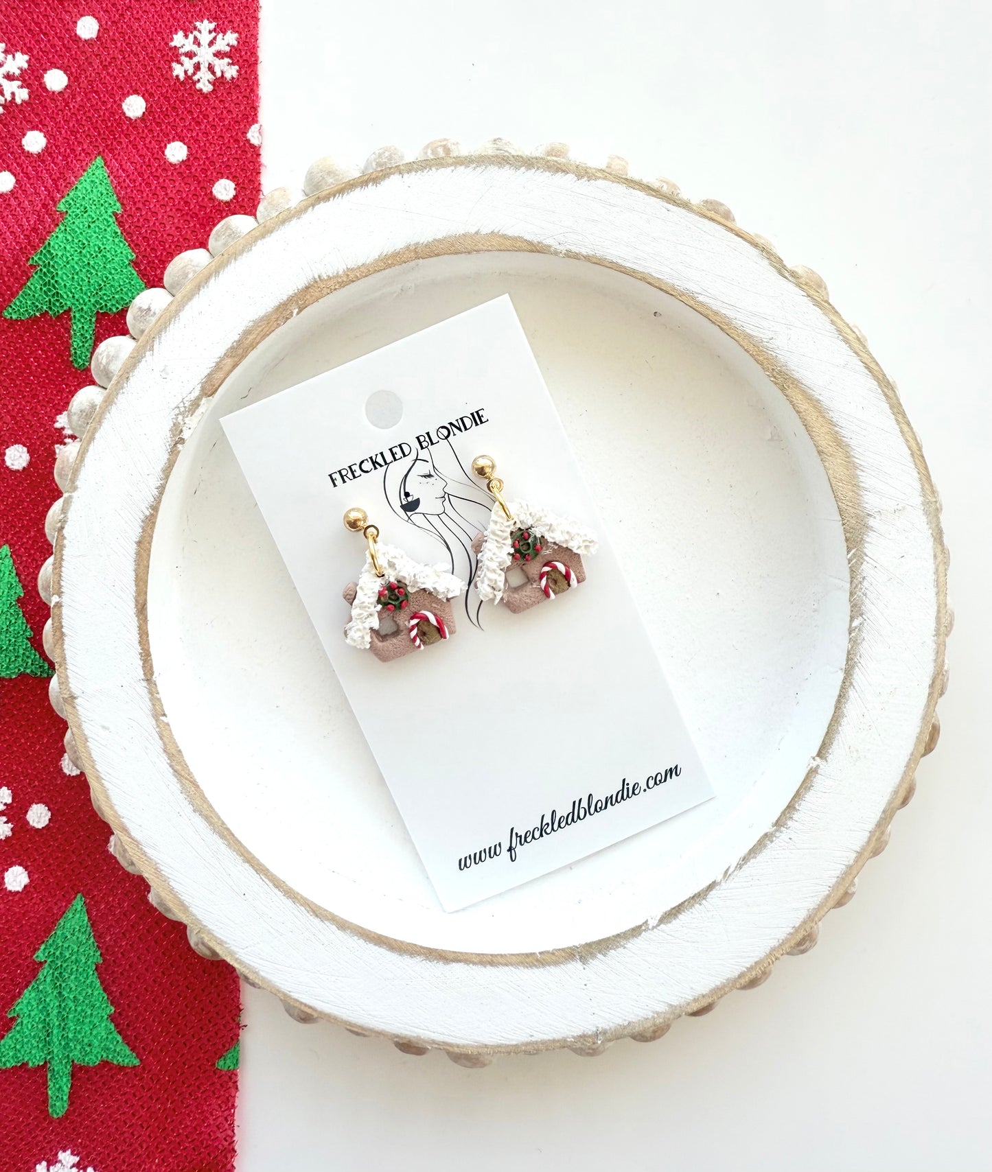 Mini Gingerbread House Dangles