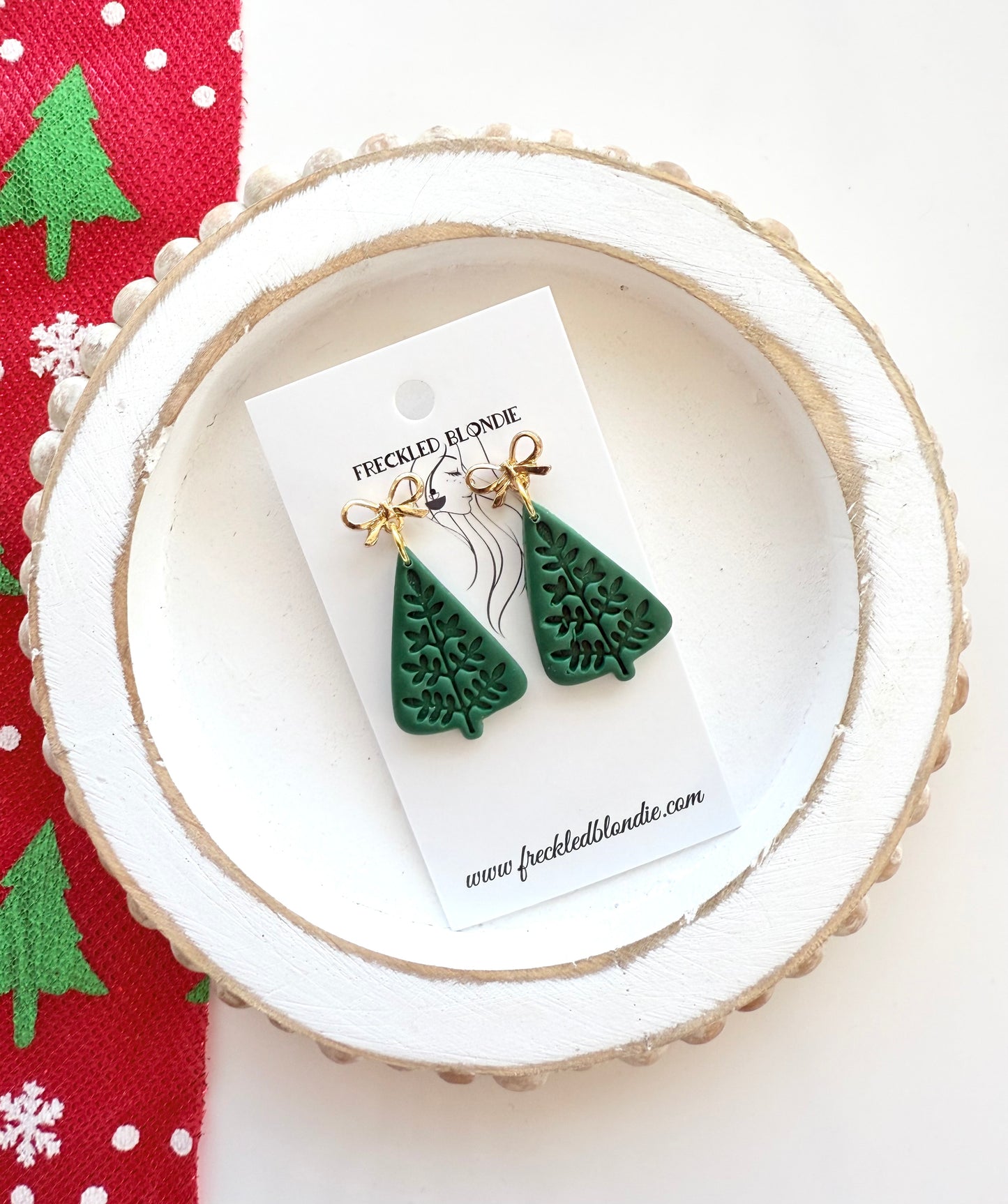 Swedish Christmas Tree Dark Green Dangles