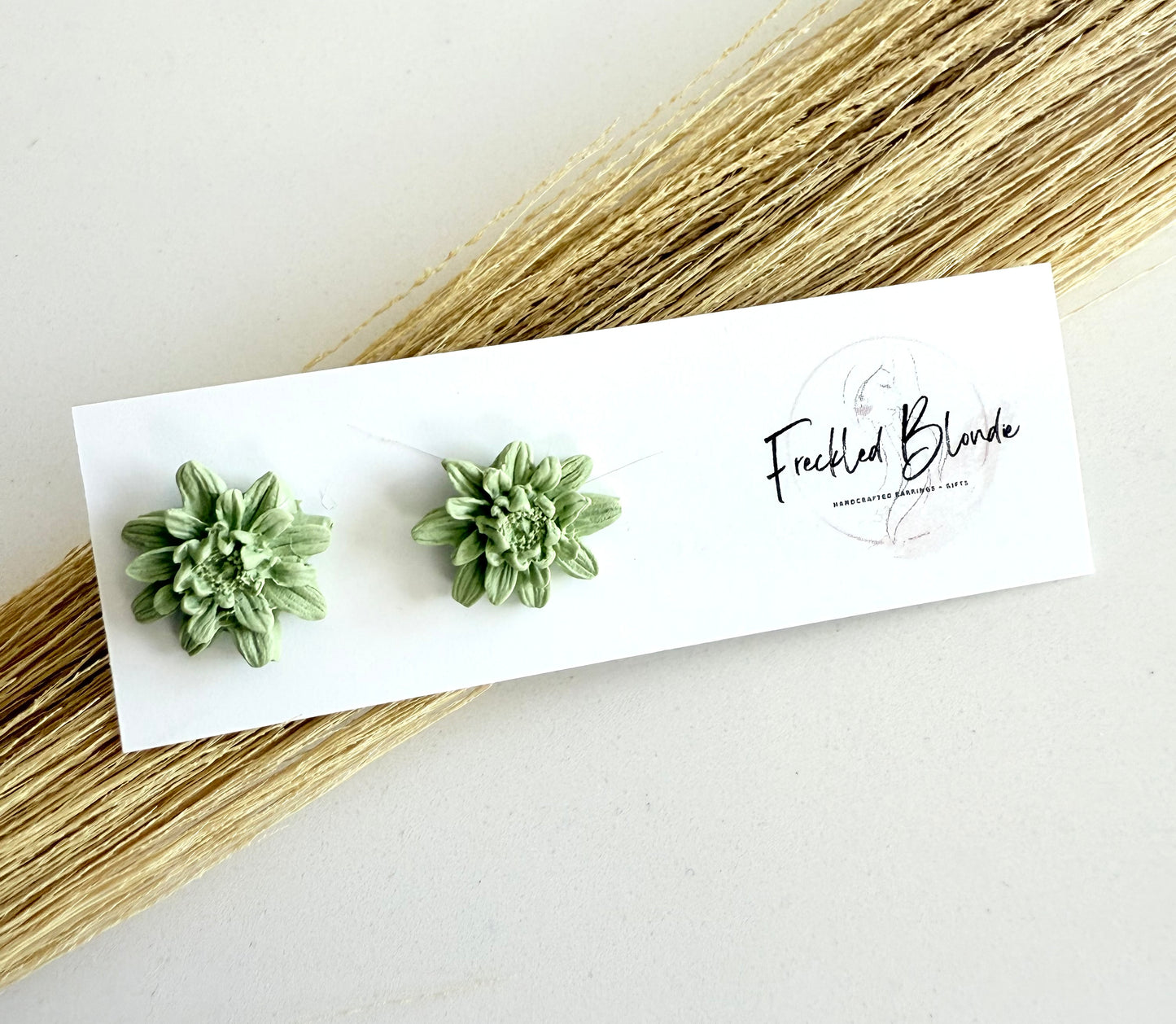 Sage Lily Studs