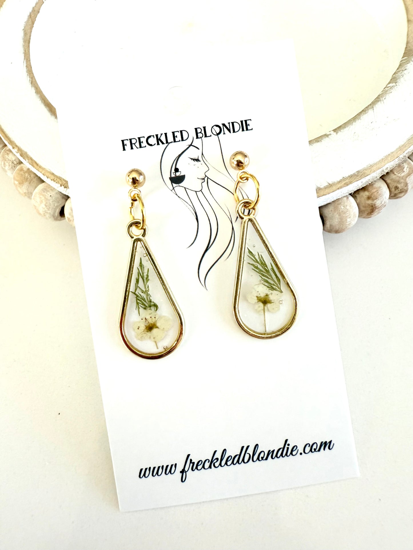 Teardrop Floral Dangles