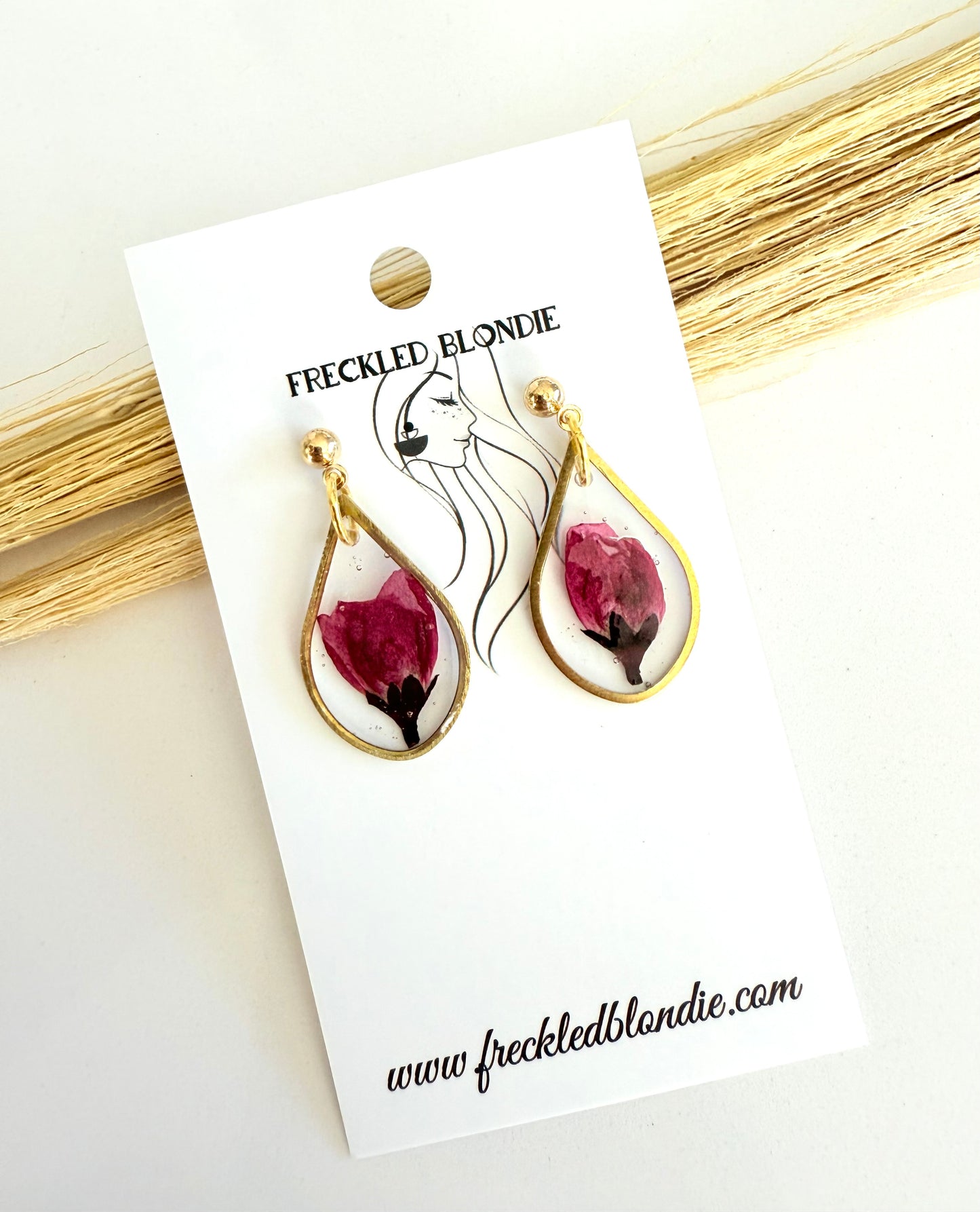 Tear Drop Flower Dangles