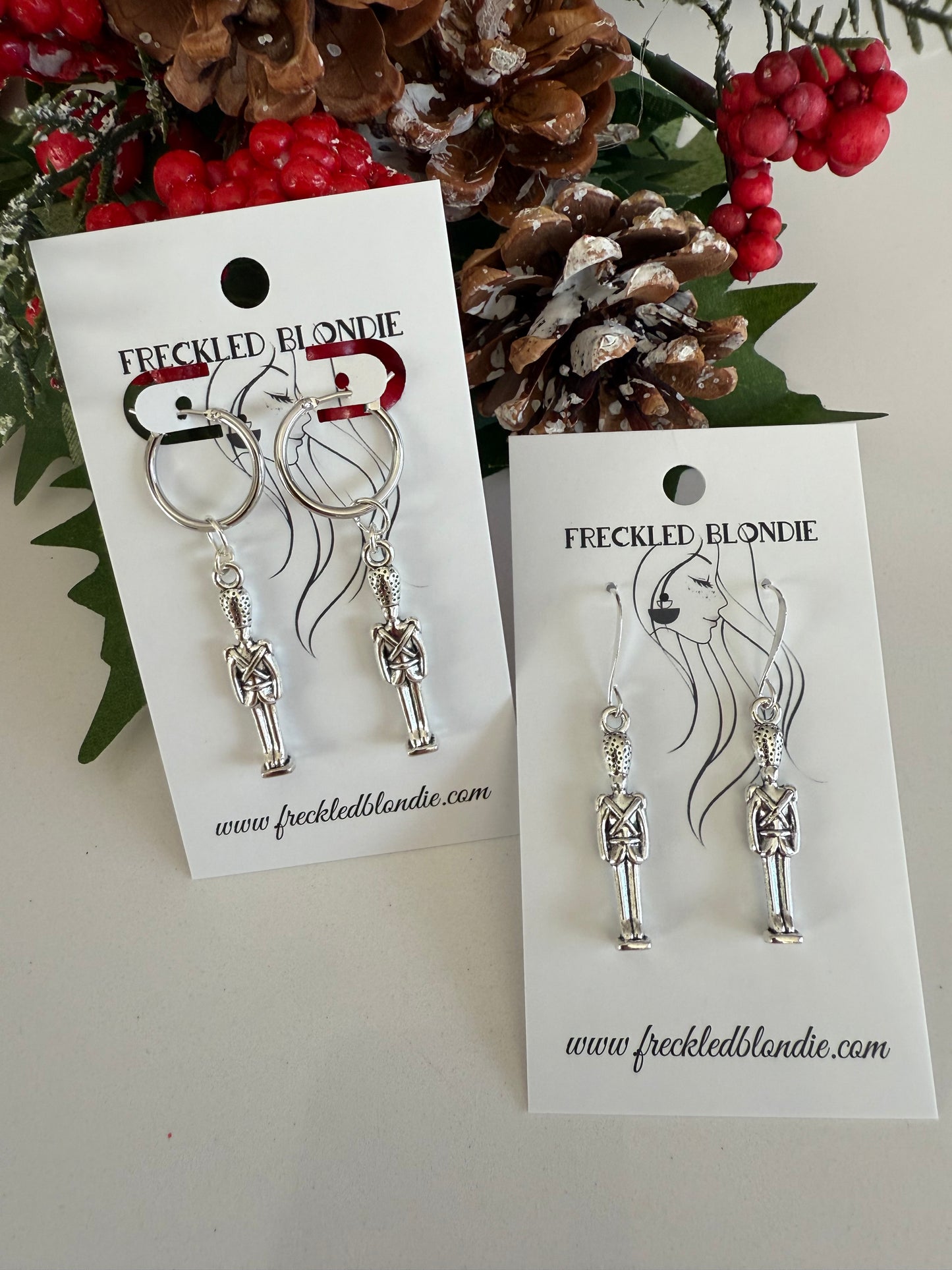 Silver Nutcracker with Hooks