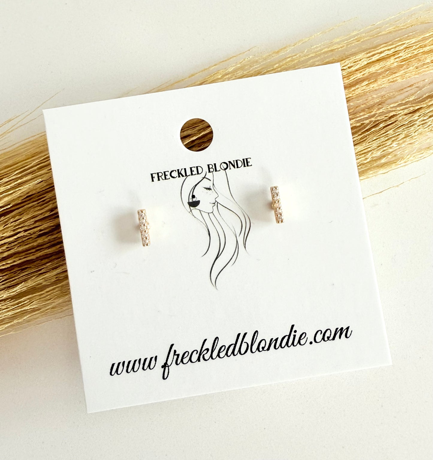Crystal Bar Studs