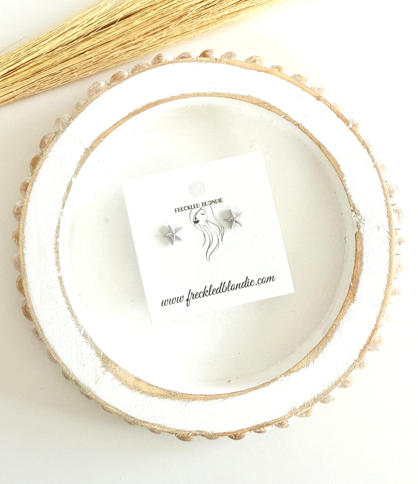 Mini Silver Starfish Studs