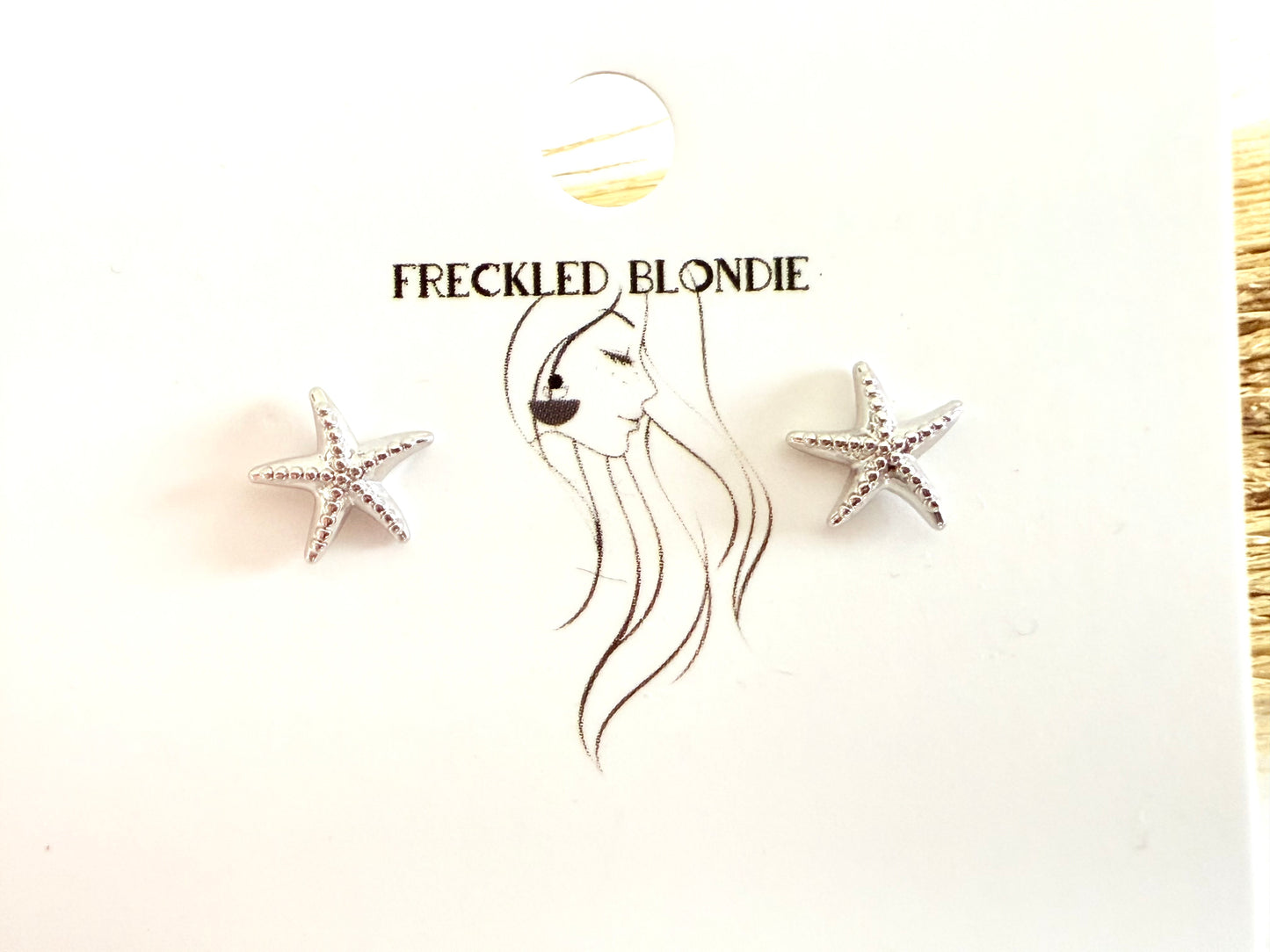 Mini Silver Starfish Studs