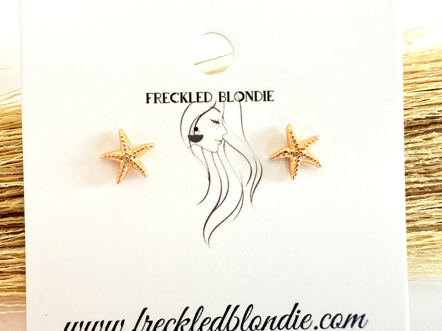 Mini Gold Starfish Studs