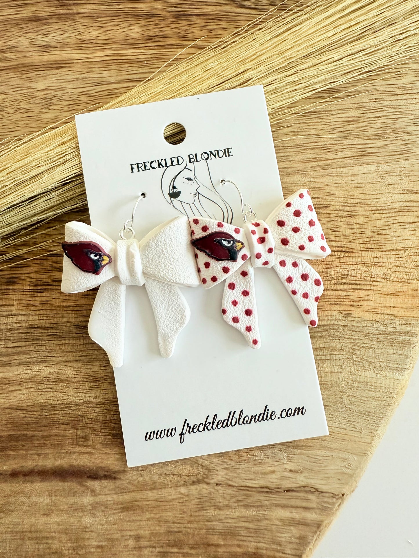Cardinal Bow Dangles