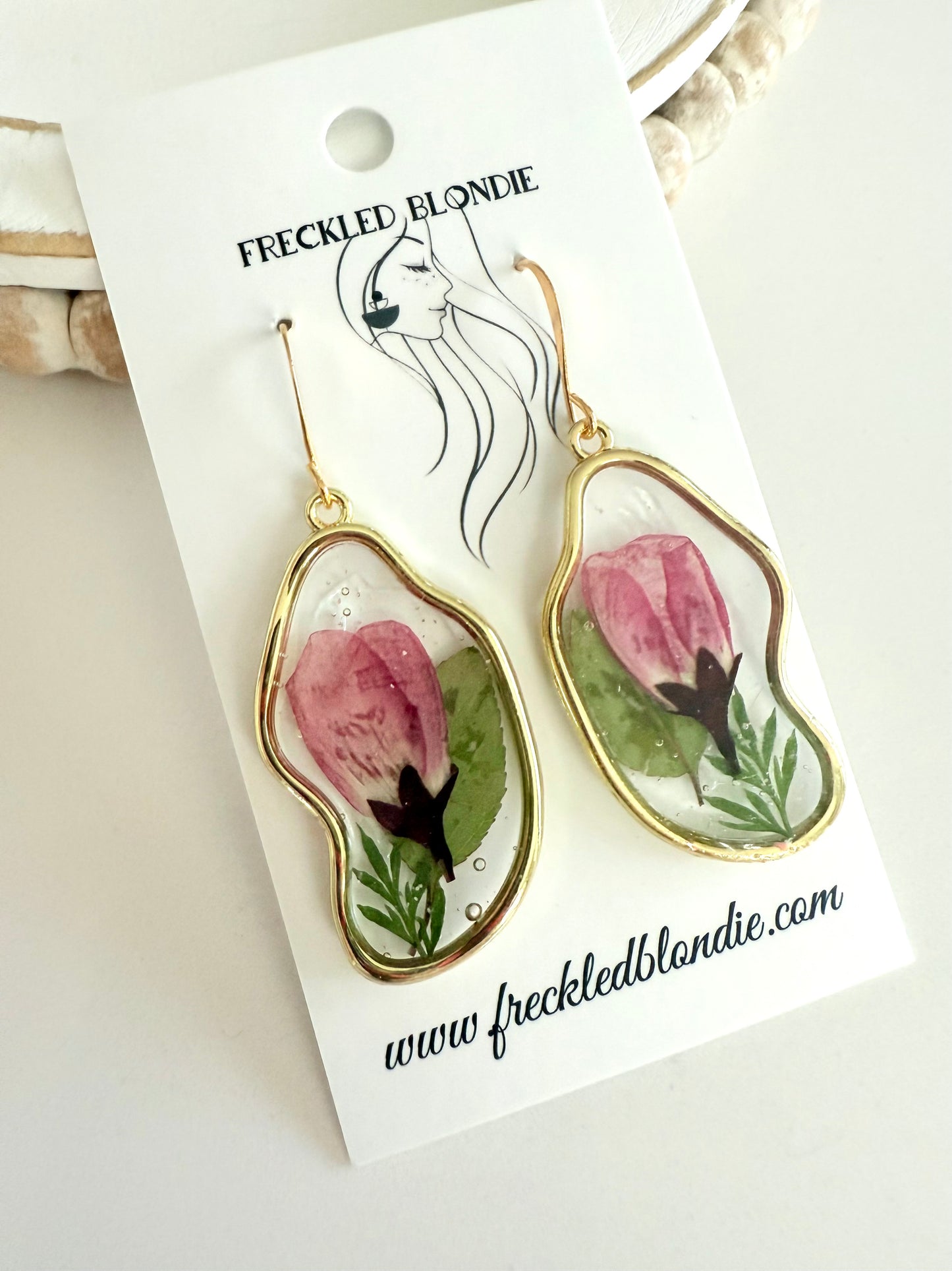 Whimsical Purple Flower Dangles