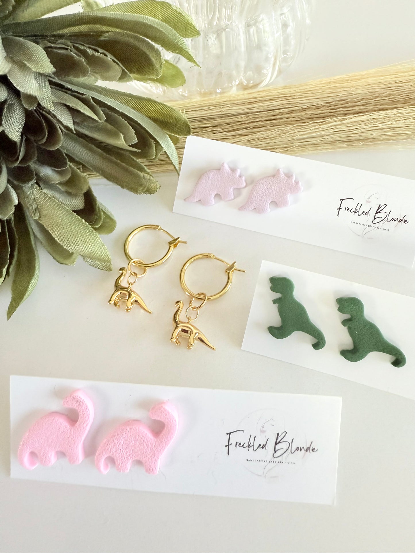 Green TโขRex Studs