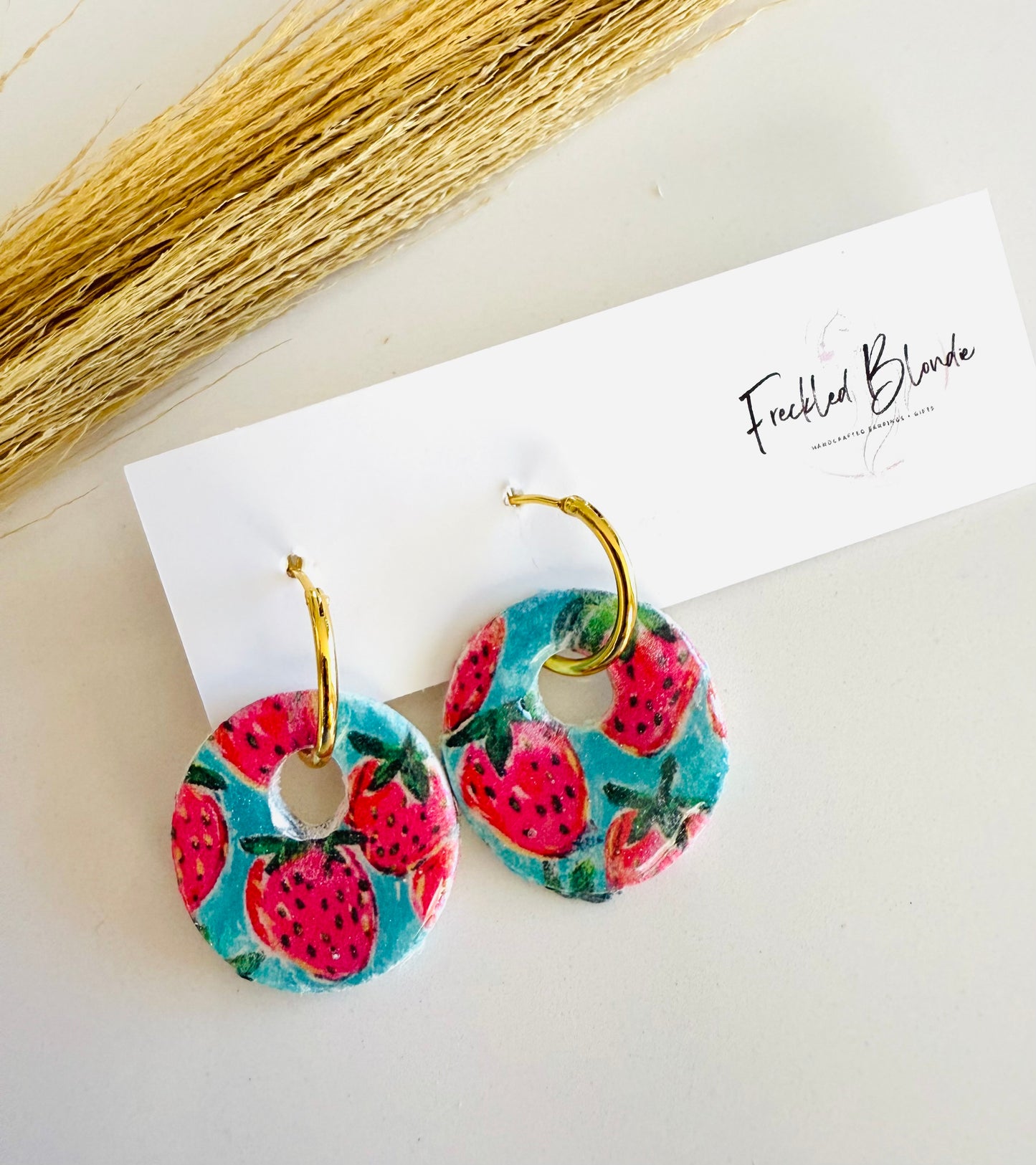 Wild Strawberry Charms + Hoops