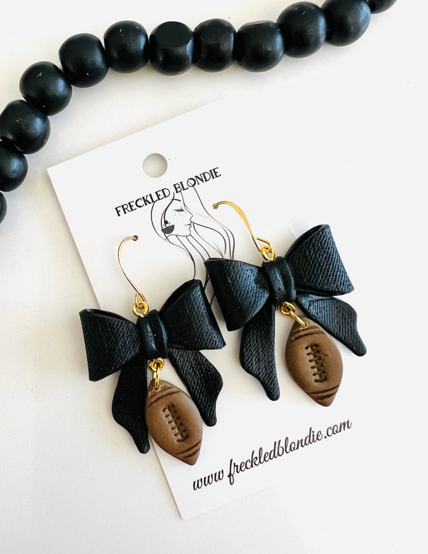 Bows & Football Dangles