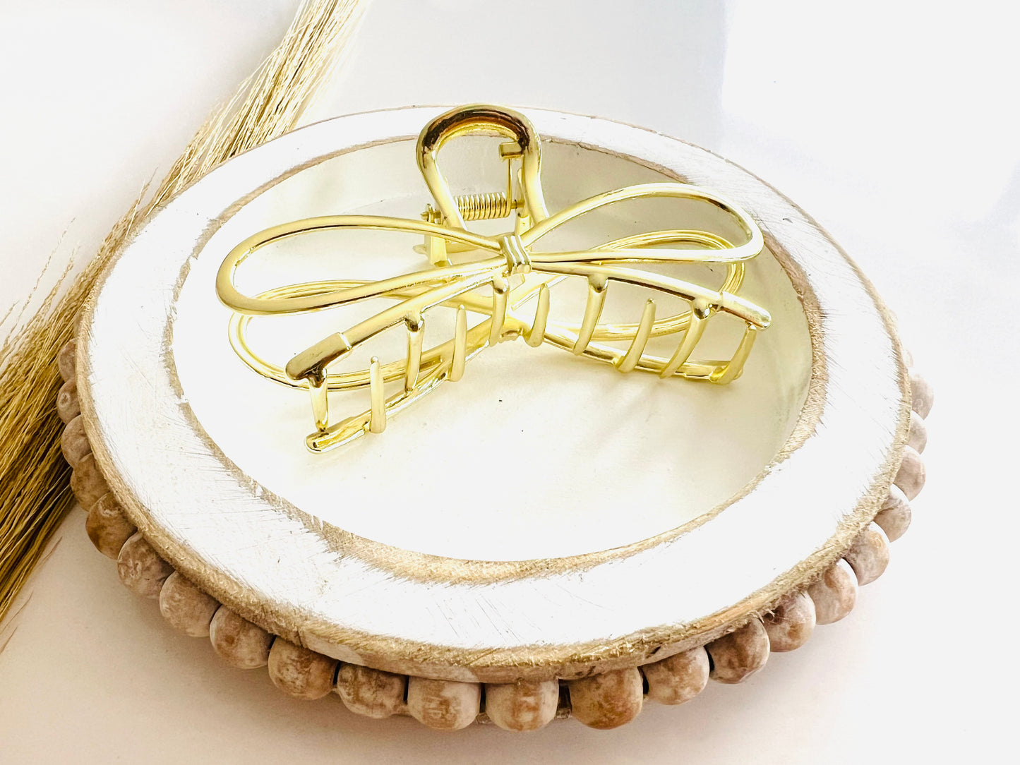 Gold Bow Metal Hair Clip