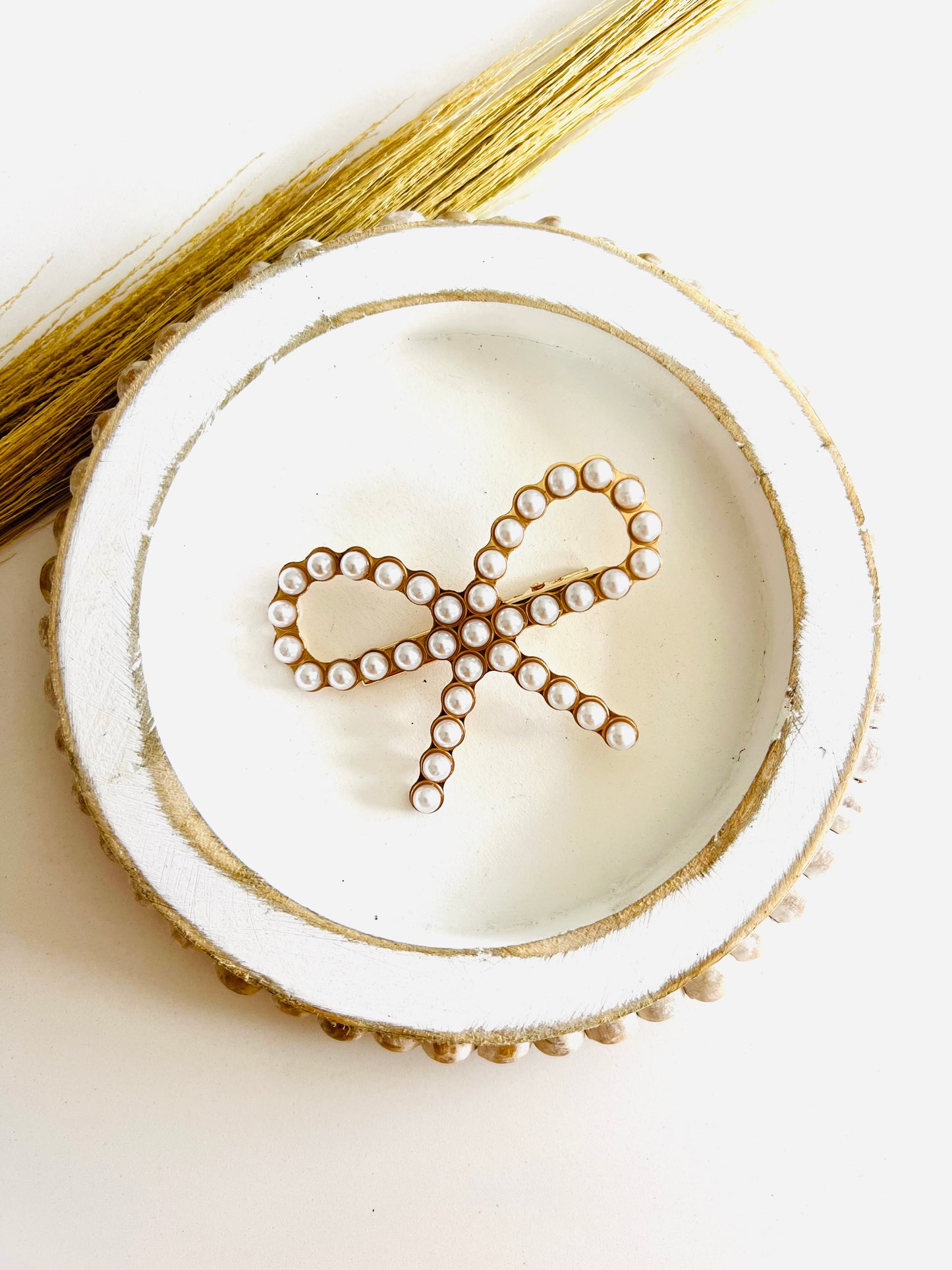 Golden Pearl Hair Clip