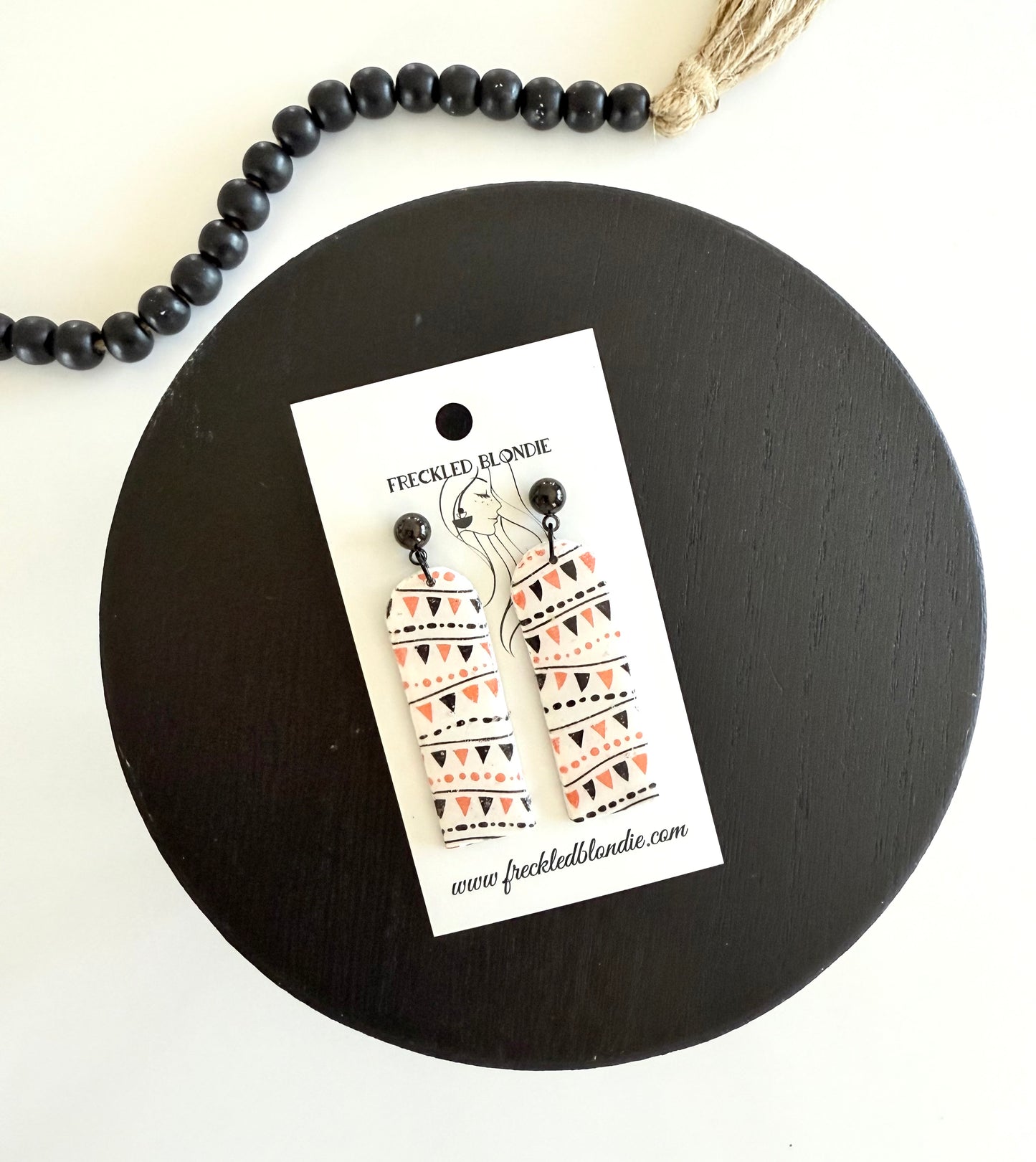 Orange and Black Dangles