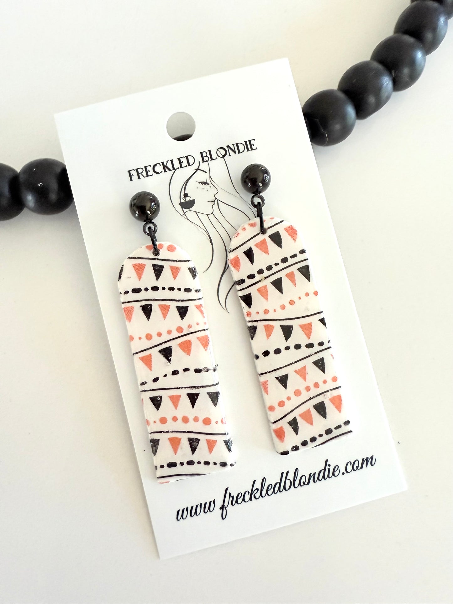 Orange and Black Dangles