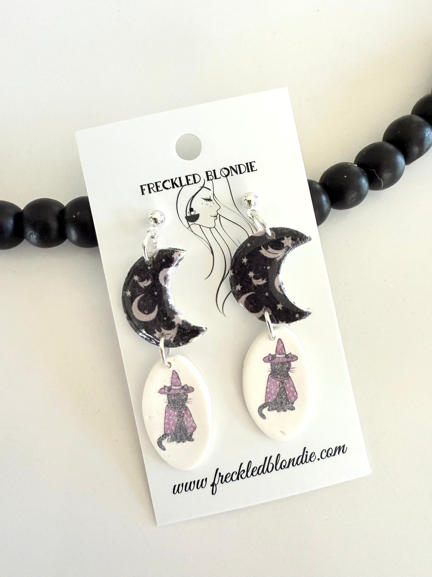 Moon and Cat Dangles