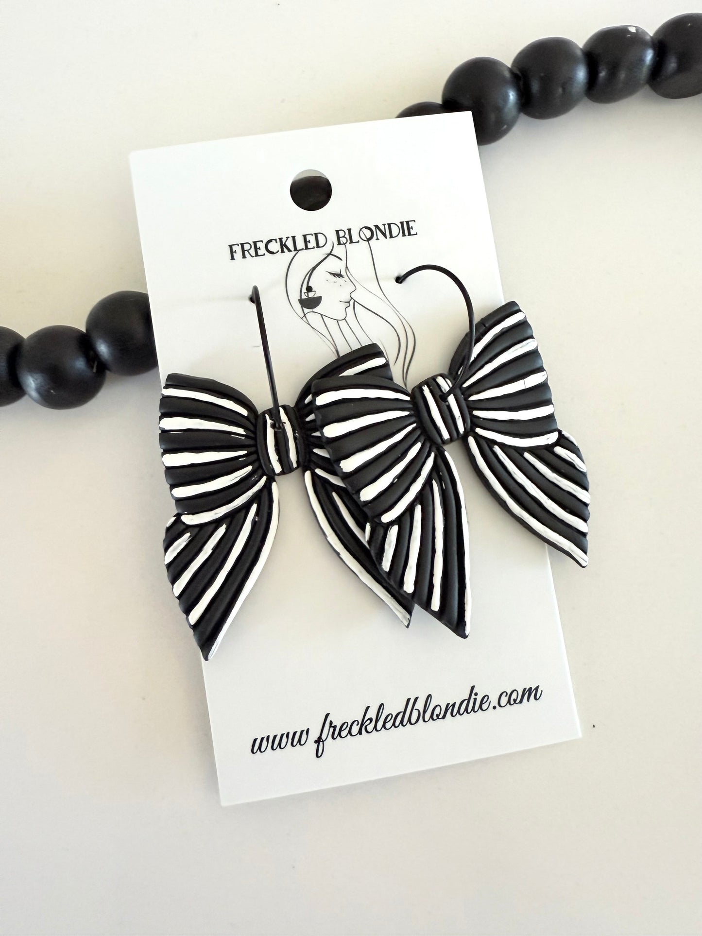 Striped Bow Hoops