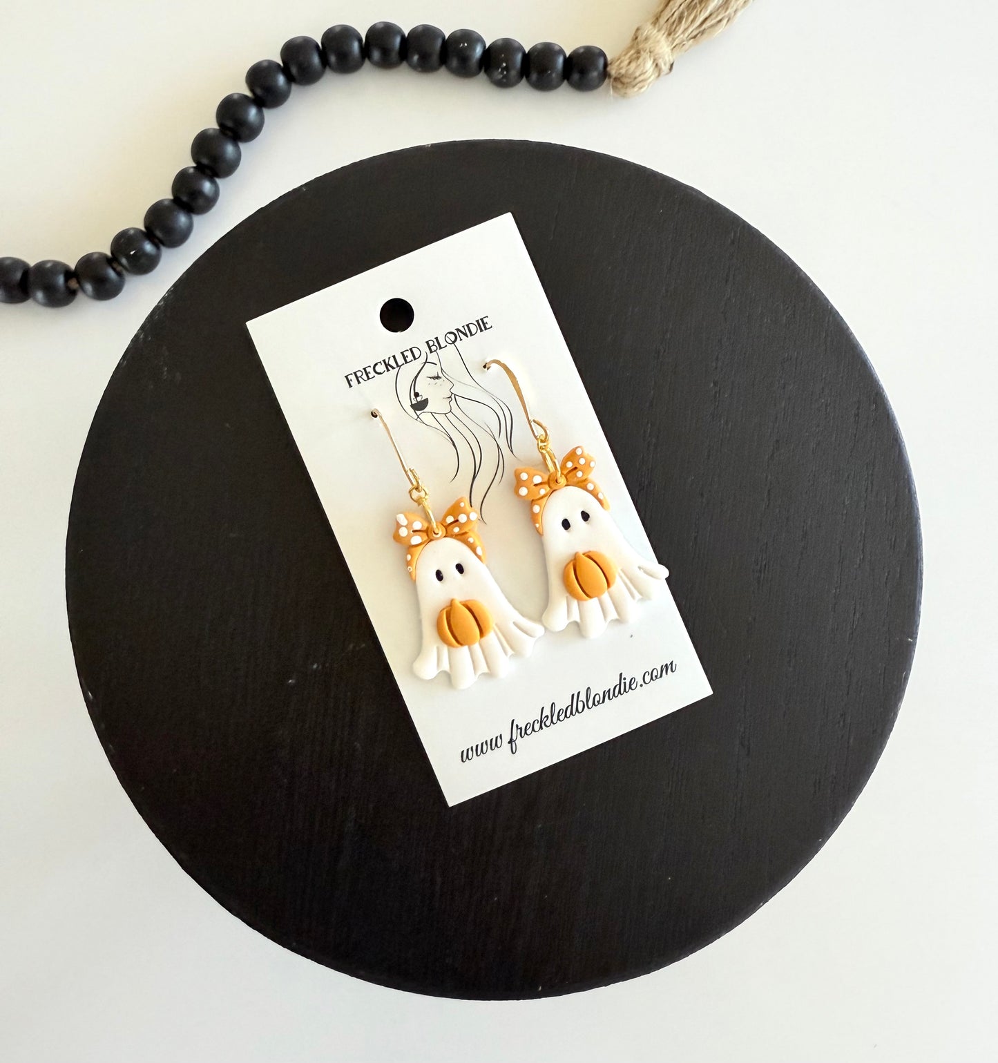 Pumpkin Ghost Dangles
