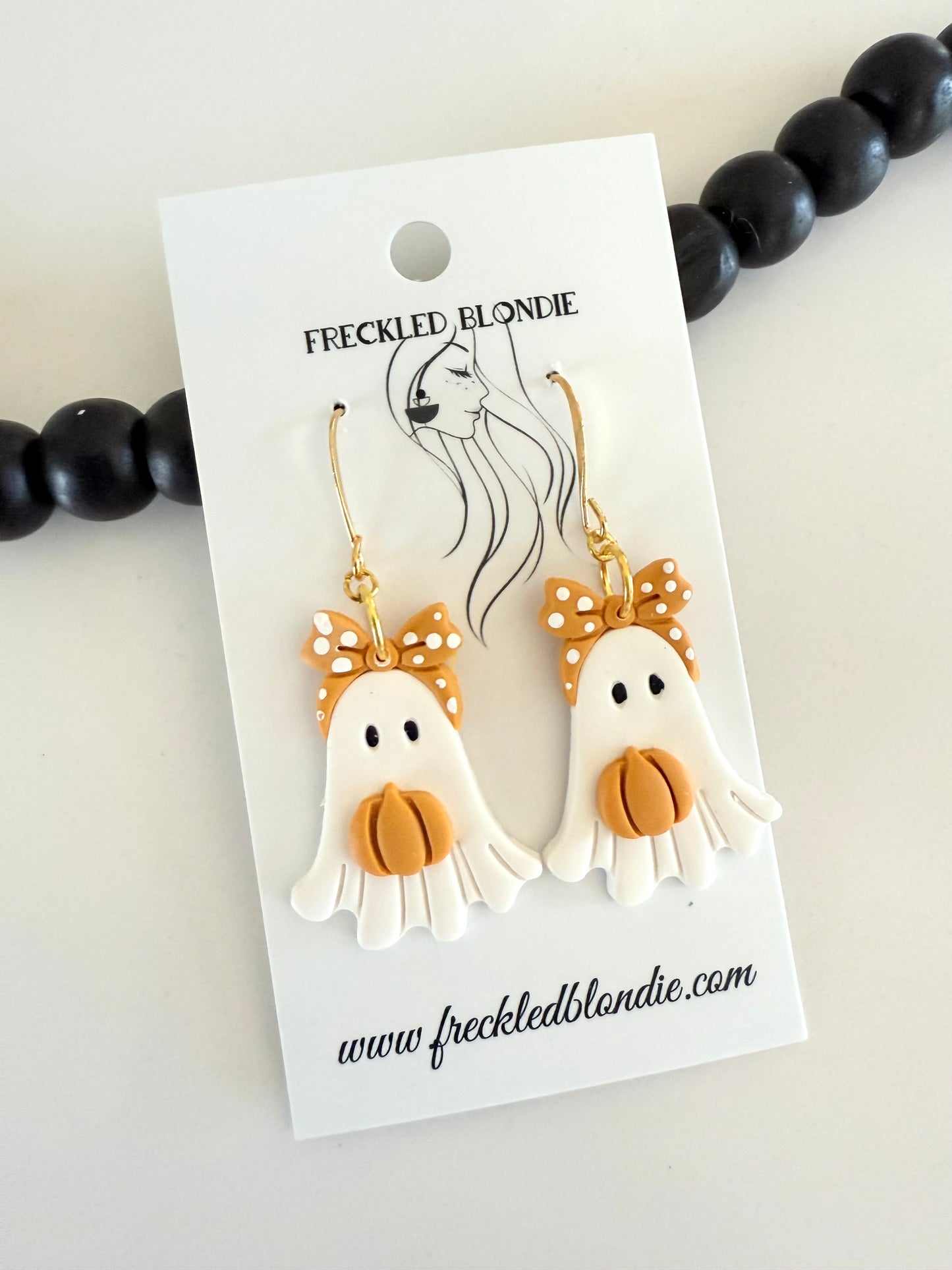 Pumpkin Ghost Dangles