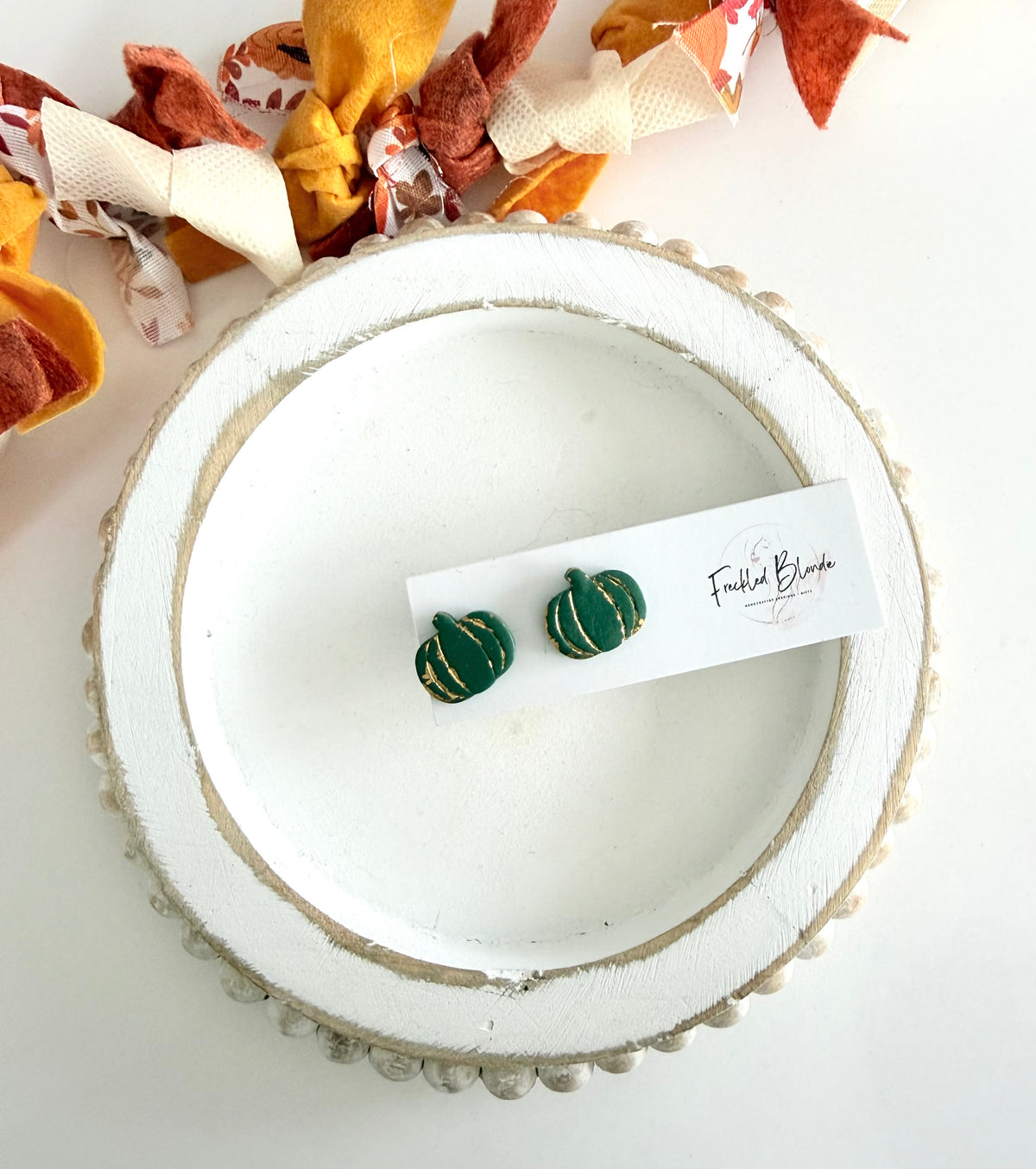 Green Pumpkin Studs