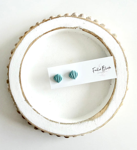 Seafoam Shell Studs
