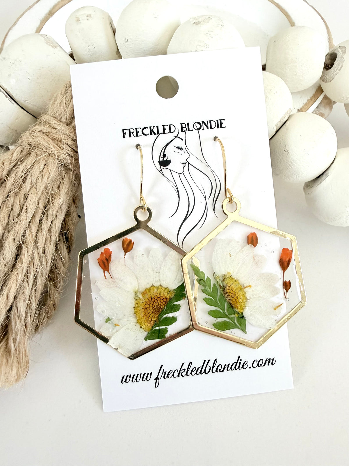 White Flower Dangles