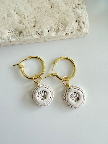 Scalloped Seashell Clay Charm