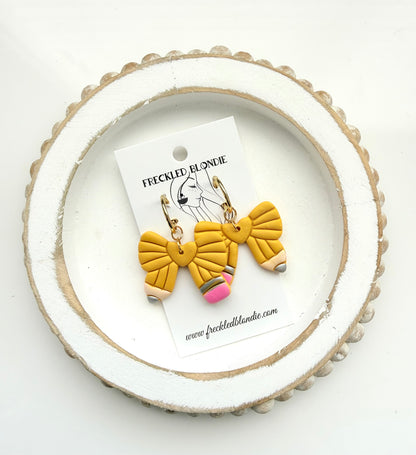 Pencil Bow Earrings