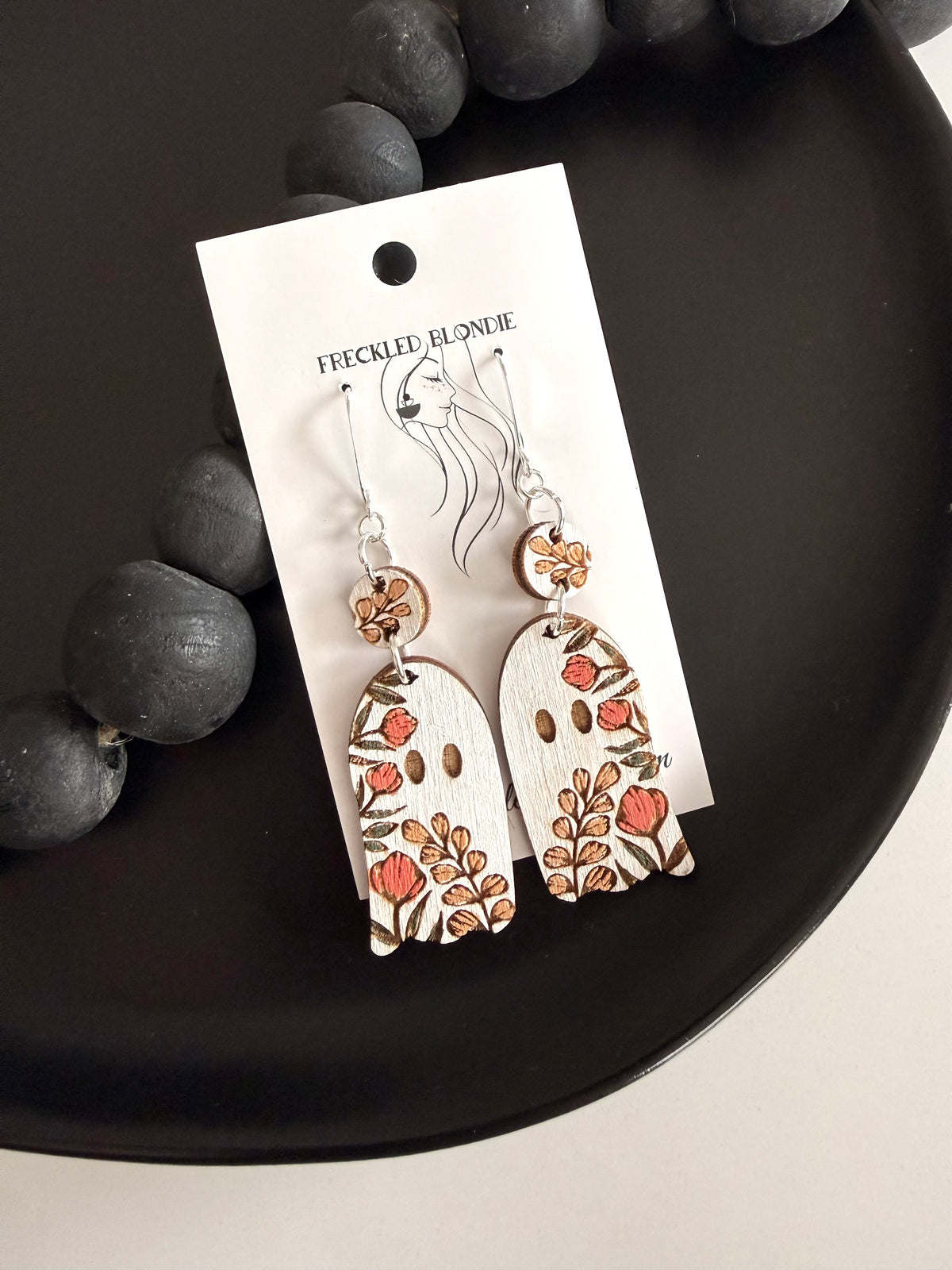 Floral Ghost Dangles