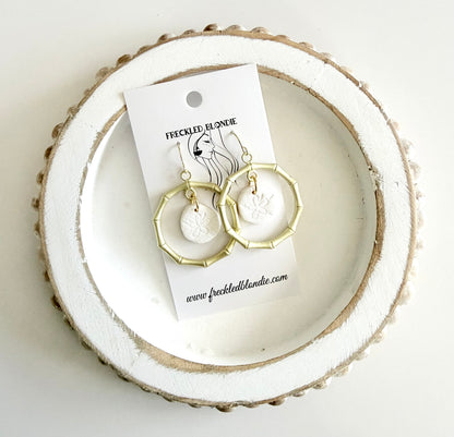 Bamboo Sand Dollar Dangles