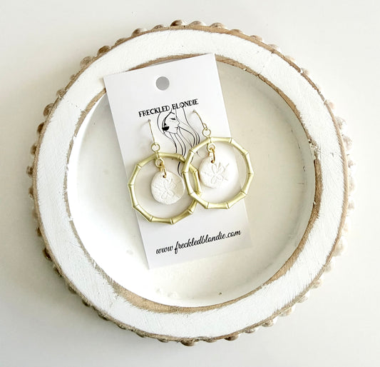 Bamboo Sand Dollar Dangles