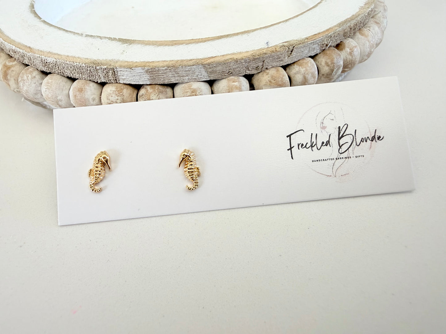 Salty Seahorse Studs