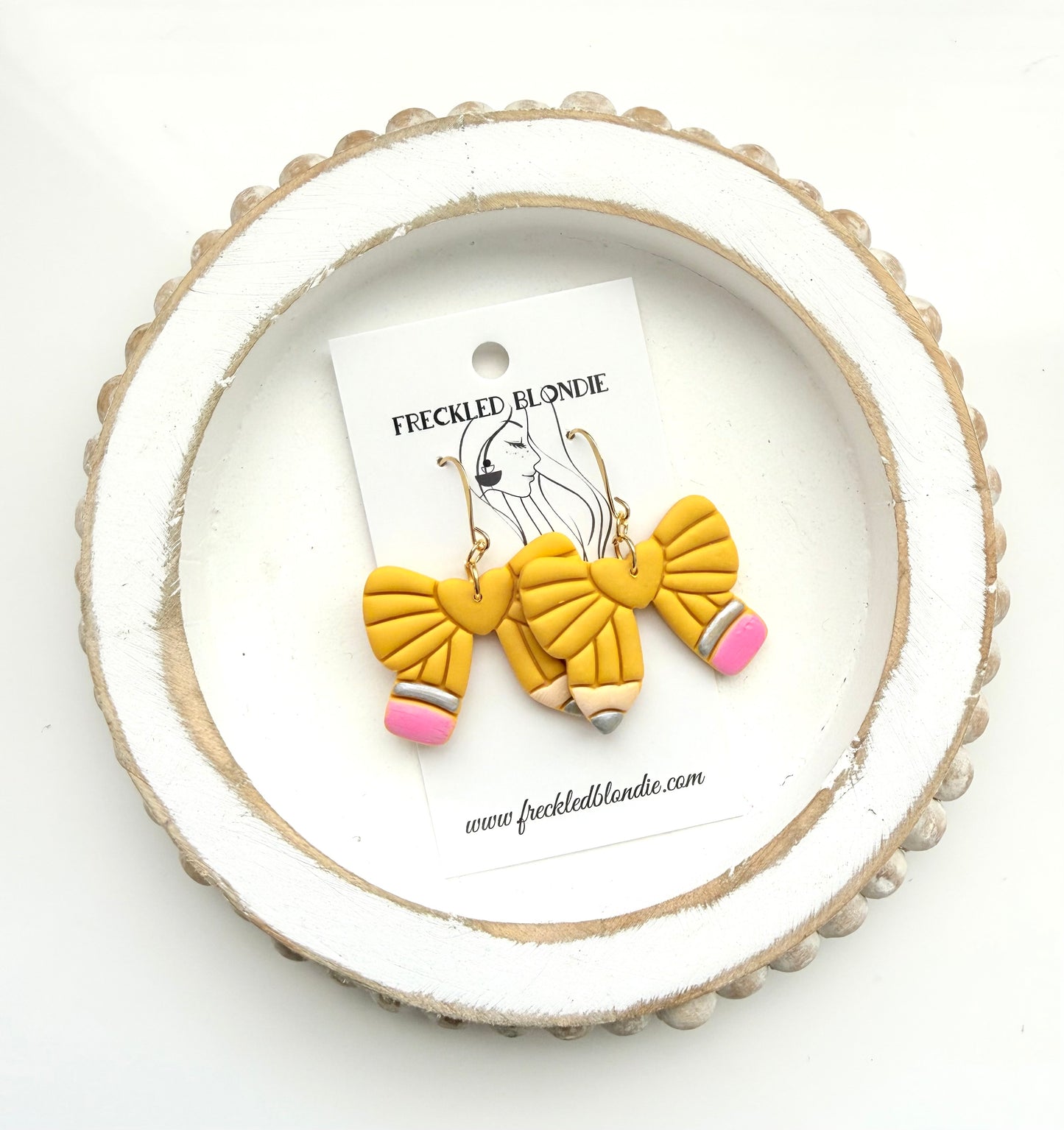 Pencil Bow Earrings