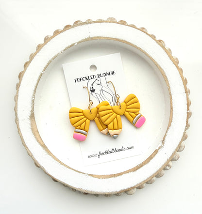 Pencil Bow Earrings