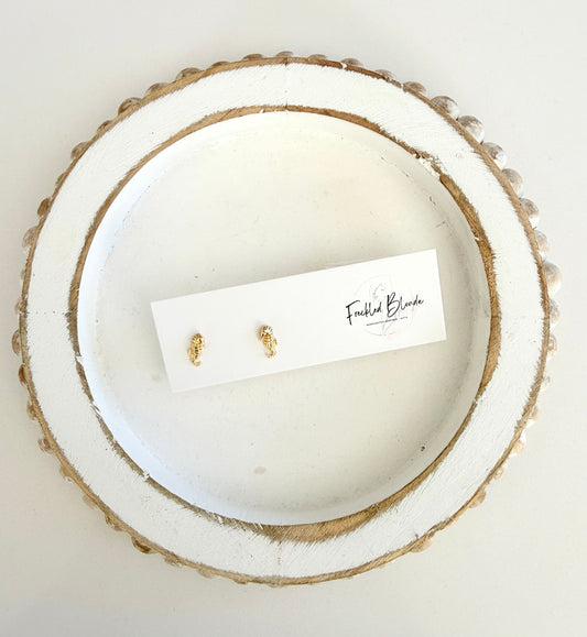 Salty Seahorse Studs