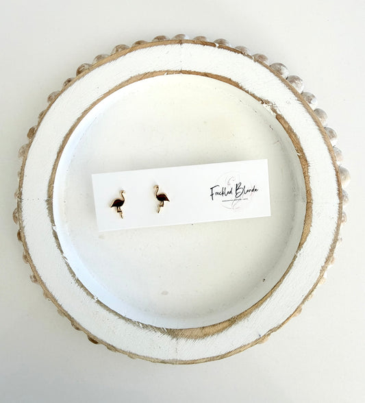 Coastal Flamingo Studs