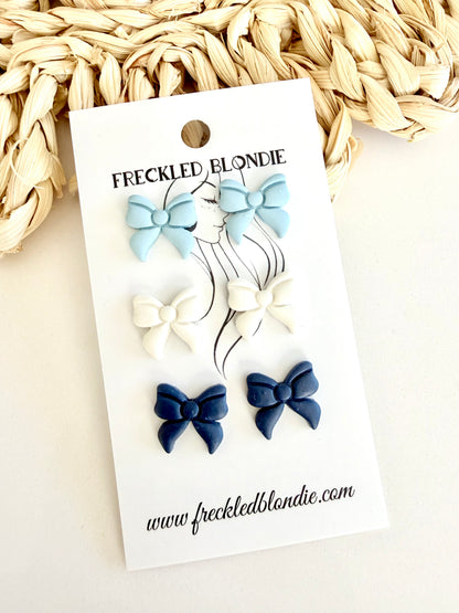 Mini Bow Trio Stud Set