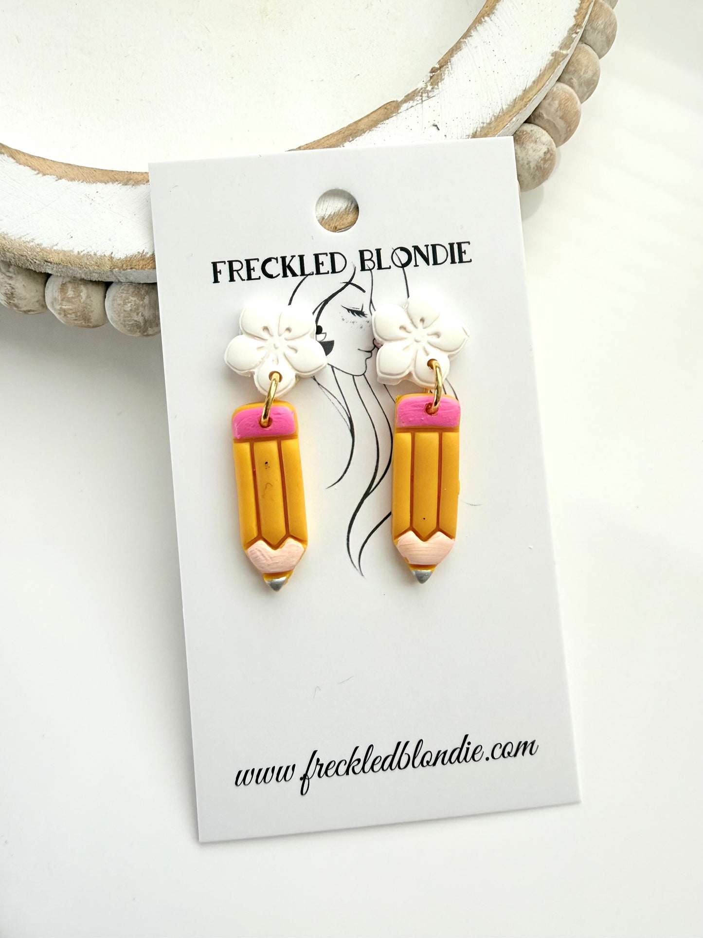 Flower + Pencil Dangles