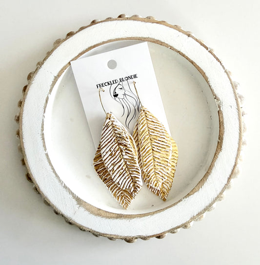 Golden Banana Leaf Hoops
