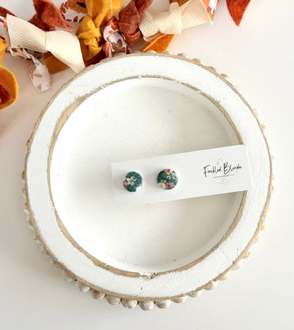 Turquoise Floral Studs