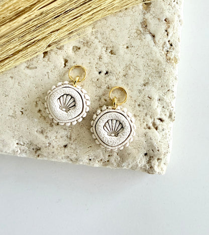 Scalloped Seashell Clay Charm